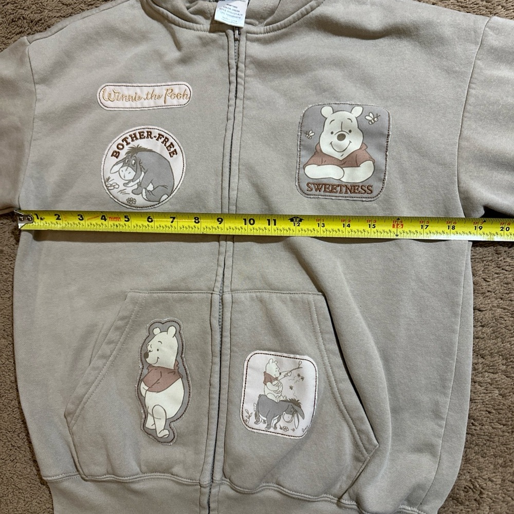 Disney Winnie The Pooh Women’s Full Zip Character Hooded Jacket Oversized XS - Picture 8 of 10
